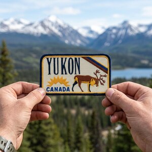Yukon Canada Embroidered Patch – Iron-On Jacket, Hat, Backpack Applique