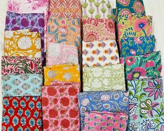Lote de retazos de tela vintage, 100 bolsas sorpresa de retazos de tela, retazos de patchwork, costura lenta, apliques de movimiento libre.