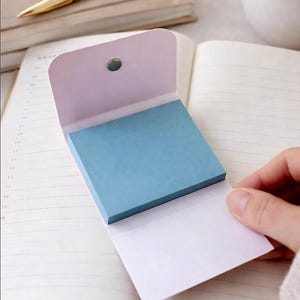 Mini Sticky Note Holder Book | 2x1.5 Inch Post It Note Cover, Planner Supplies