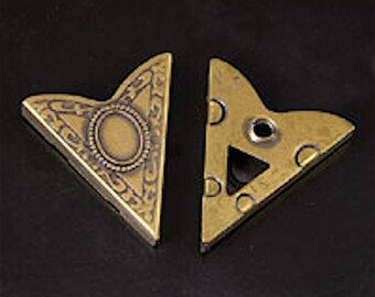 Preacher Collar Tips, Bezel Collar Tips in 3 finishes. Set of 2. 02606