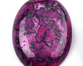Natural Ripple Jasper Gemstone Cabochons, VINEYARD colorations, Oval, 40x30 for Bolo Ties and Jewelry, Pack of 2