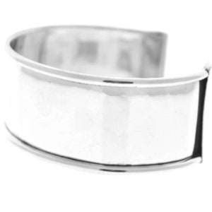 Channel Cuff Bracelet, 1" wide, Silver Adjustable, for embellishment with leather, fabric, mosaic stones and more, Each