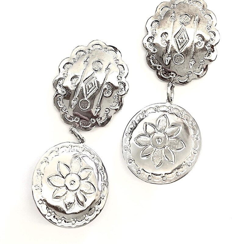 Gold Double Concho Earrings main image 0