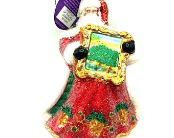 Christopher Radko Santa Portrait of the Hill Country 3013253 Christmas Ornament, 7.75", original box, tags, MINT condition, Artist signed