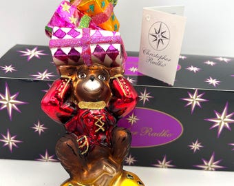 Christopher Radko GUMPS "Holiday Holdup" 002980 Monkey Ornament, Rare, 1990's with Radko box & Tag, Free shipping