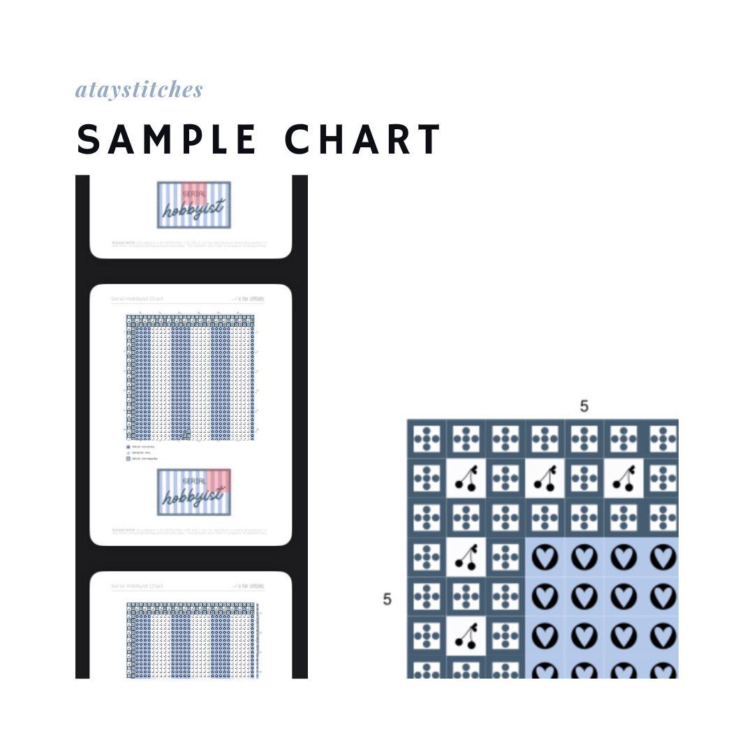 Serial Hobbyist Needlepoint Chart - Cross Stitch Pattern (PDF Digital ...