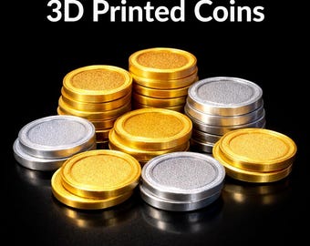 3D gedruckte Spielmünzen | 25 mm & 30 mm Brettspiel Token | Brettspiel Komponenten