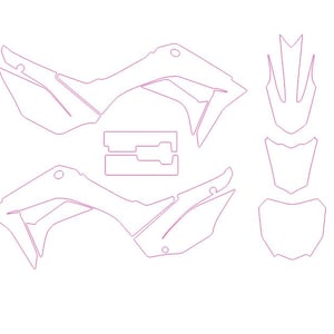 ホンダ CRF 110F 2019-2022 ベクターグラフィックテンプレート 1:1