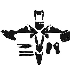 Sjabloon vectorafbeeldingen KTM exc 125 450 2016-2019 1:1: