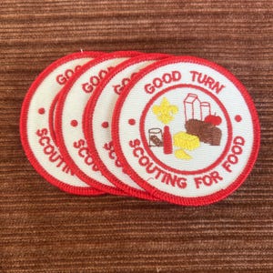Vintage Scouting For Food Patches Lot | Cub Scout Community Service Awards | BSA Memorabilia