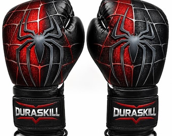 Kids Boxing Gloves - Genuine Leather Spider Web Youth Training Sparring Gloves, Custom Combat Sports Gear for Boys & Girls, DURASKILL