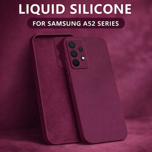 Matte Liquid Silicone Phone Case Soft Shockproof Slim Cover for Samsung Galaxy Models Wine Red