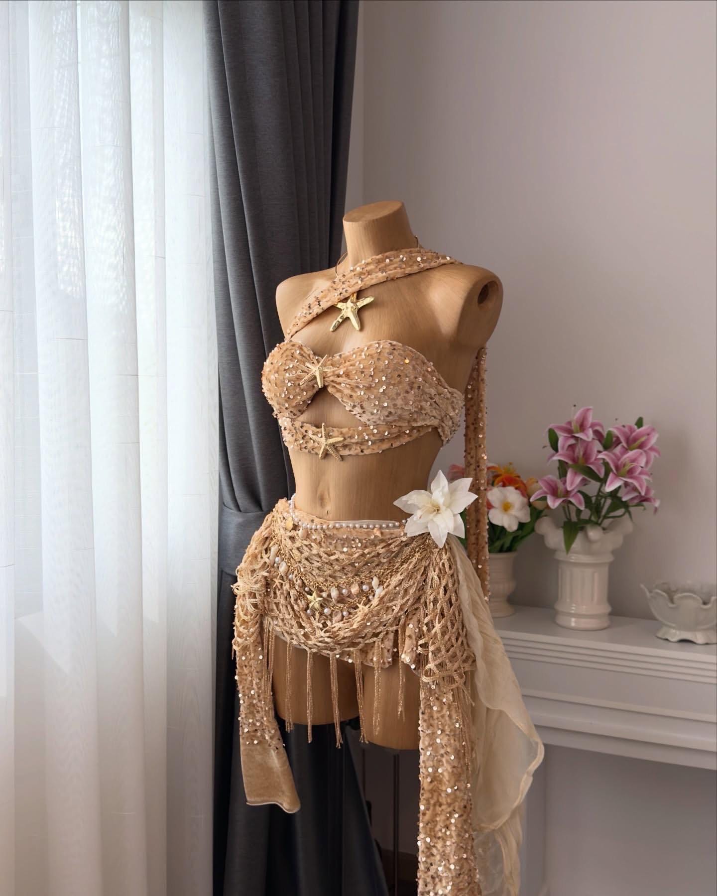 Gold Two Piece Outfit - Etsy Canada