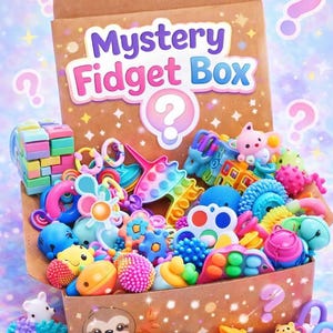 Fidget Mystery 1 Glasschütte | Sensorisches Spielzeug Mix | Surprisey Fidget Spielzeug Bundle | Angst Relief Spielzeug | Kinder Überraschungsbox | Geburtstagsüberraschungen