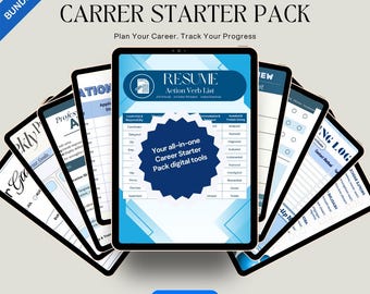 Career Starter Pack, Job Application Tracker, Interview Planner (Digital Download)