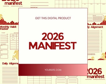 2026 Manifest Life Planner | Minimalist Goal Productivity (PDF)