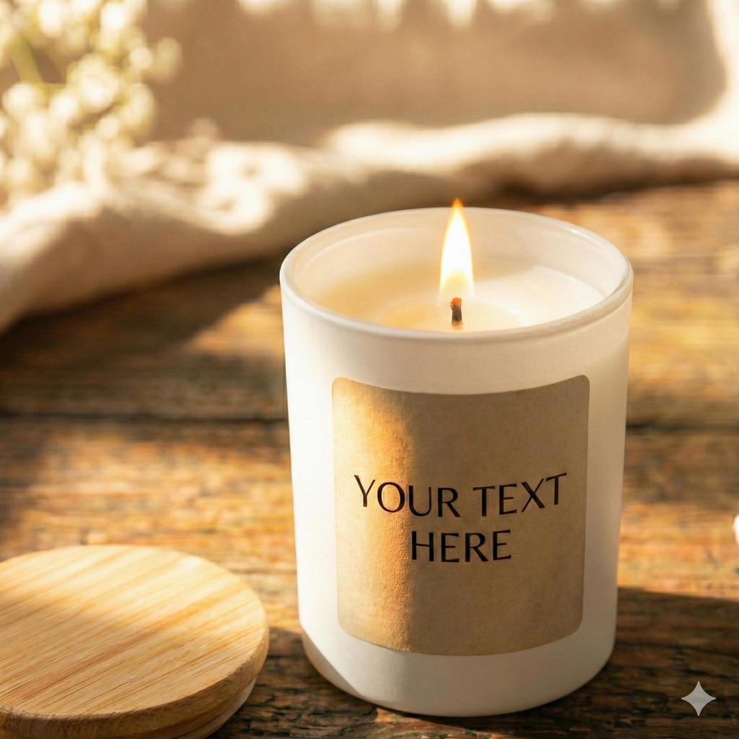 Personalized Soy Wax Jar Candle | Custom Scented Home Fragrance, Wooden ...