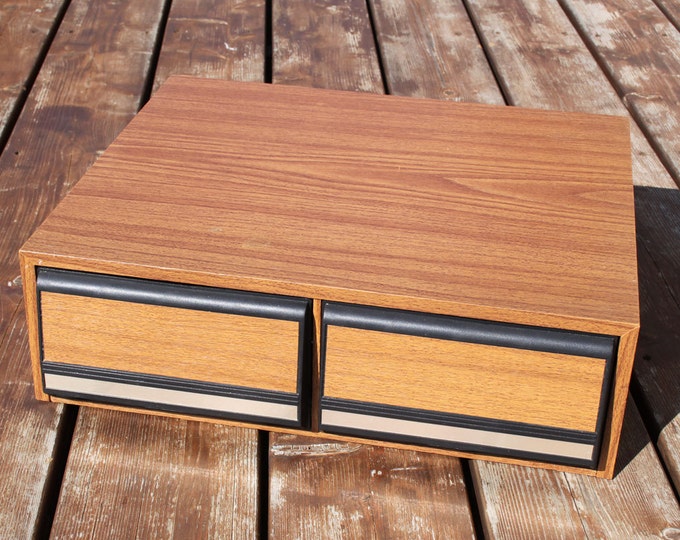 Vintage VHS Video Tape Storage Drawers Faux Wood Box Case Etsy