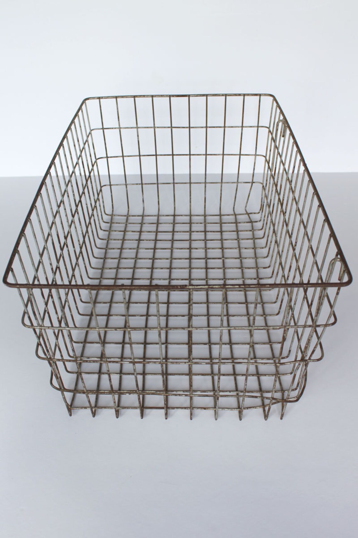 Vintage Wire Basket Rusty Extra Large Wire Basket Home Decor Etsy