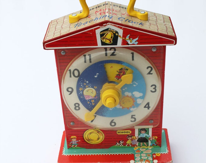 Fisher Price Teaching Clock Music Clock Grandfathers Clock Musical