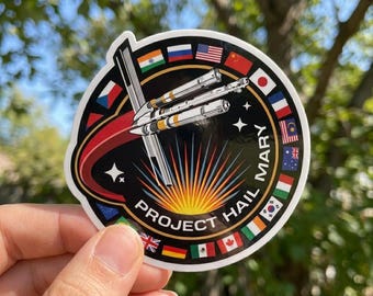 Project Hail Mary Sticker - International Mission Patch Vinyl Decal for Laptop and Water Bottle - Andy Weir Sci-Fi Bookish Gift