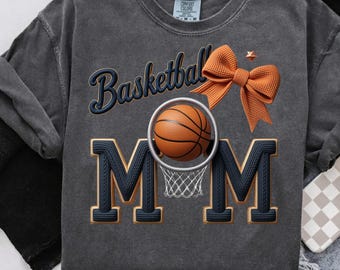 Basketball Mom PNG – Retro Sports Mom Sublimation Design | Instant Digital Download