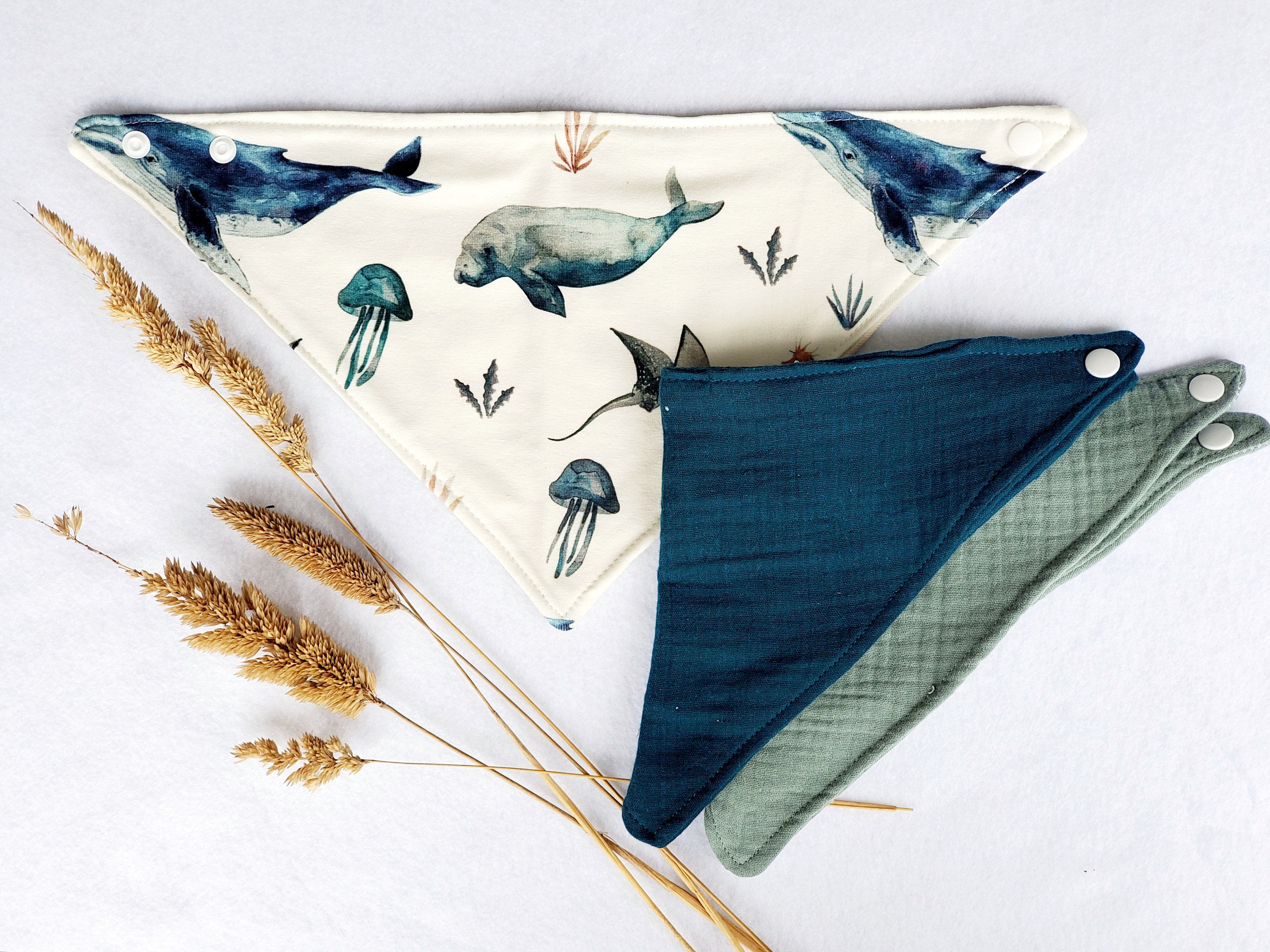 Organic Drool Bandana Bib | Gender Neutral Baby Shower Gift Set Under…