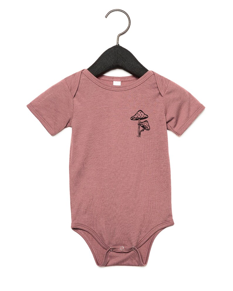 Baby Girl and Boy Shower Gifts Wild Mushroom Baby On e Piece 70/'s Hippie Retro Screen Print Infant Bodysuit Modern Unisex Baby Clothing