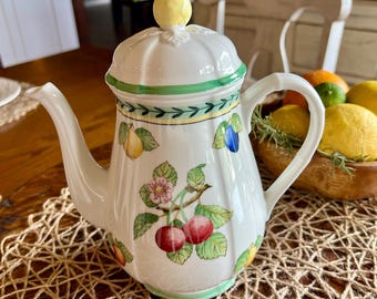 Villeroy & Boch French Garden Fleurence Coffee Pot | Discontinued Pattern | Like New Vitro Porcelain | Luxembourg