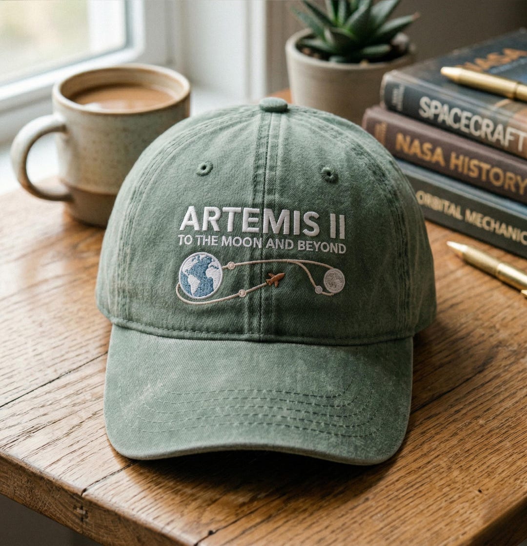 Artemis II to the Moon and Beyond Embroidery Cap, Artemis II Mission ...