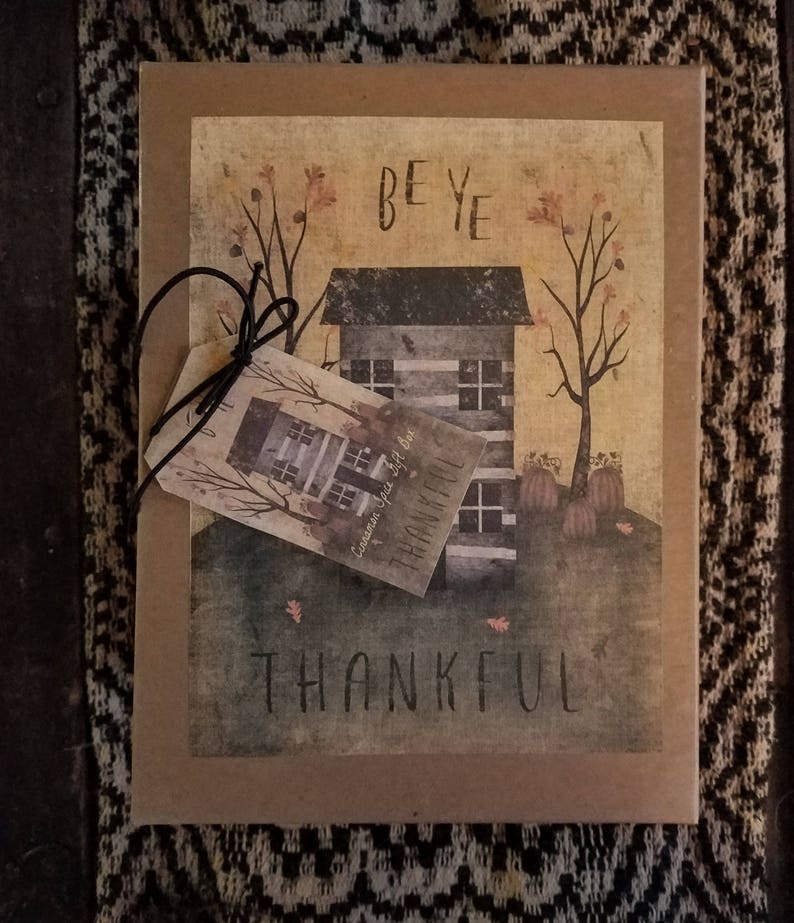 Fall Gift Box Thankful Etsy
