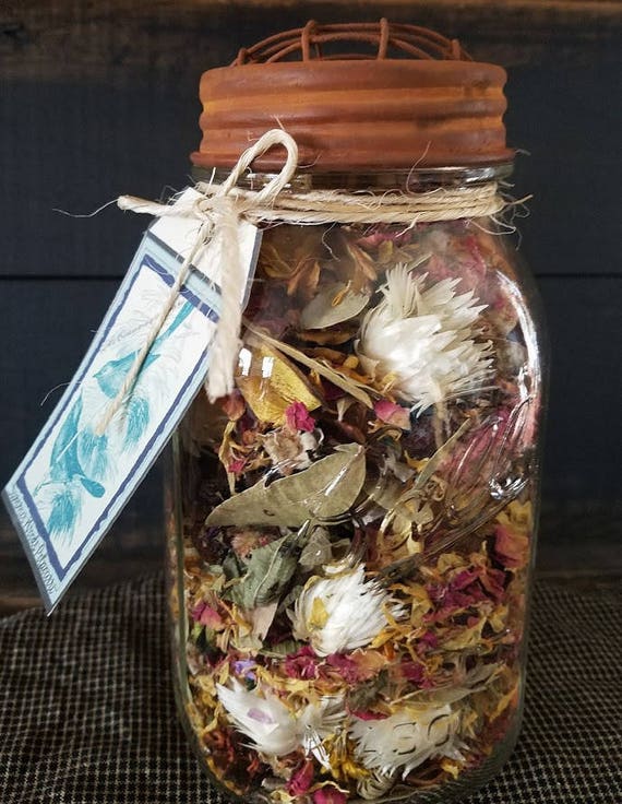 Country Prim Jar Potpourri  ~  Tranquil wods