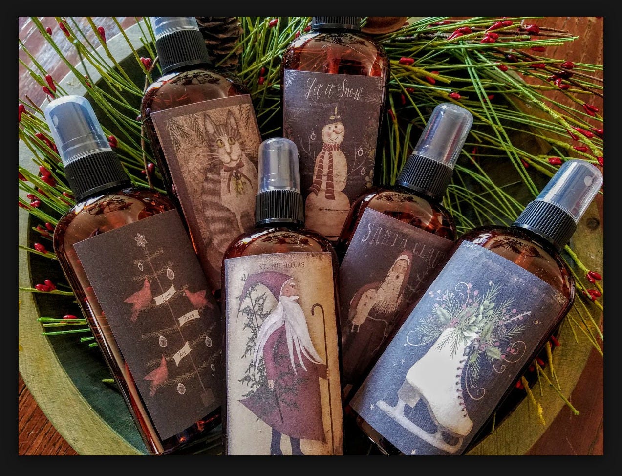 Primitive Room Spray Set Scents Of Christmas