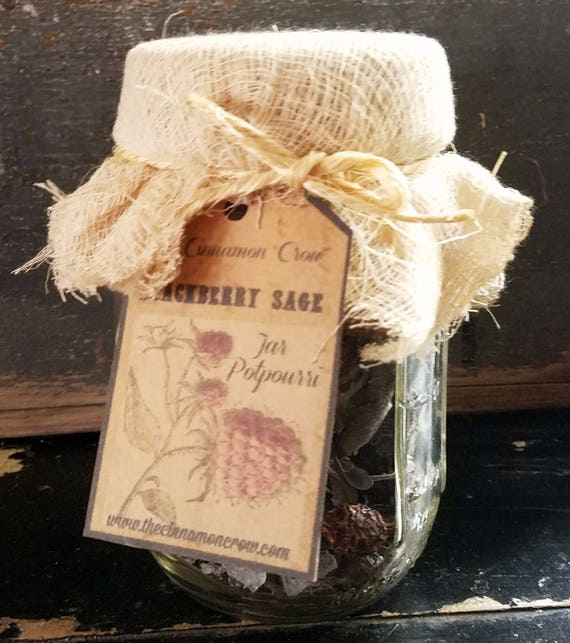 Blackberry Sage hand crafted Jar Potpouri