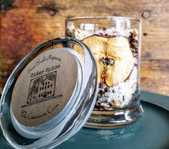 Cider Spice Scented Sea Salt Jar Potpourri