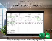 Beginner Friendly Budget Spreadsheet, Automated Google Sheets Tracker (Digital Download)