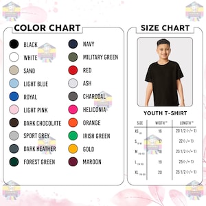 Puede incluir: Una tabla de colores que muestra camisetas en negro, blanco, arena, azul claro, azul real, rosa claro, chocolate oscuro, gris deportivo, gris oscuro, verde bosque, marino, verde militar, rojo, ceniza, carb&oacute;n, heliconia, naranja, verde irland&eacute;s, oro y granate.