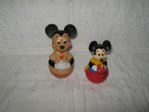 Items similar to Walt Disney Productions Roly Poly Mickey Mouse Set of ...