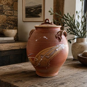 Australian Studio Pottery Lidded Jar | Herbert & Marilyn Haertel Stoneware Vessel