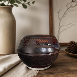 Robert Barron Studio Pottery Bowl – Tenmoku Oil Spot Glaze Stoneware