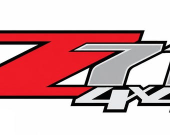2PCS Z71 4x4 Vinyl Decal Stickers Red Black Splash Graphics for Silverado 1500 2500