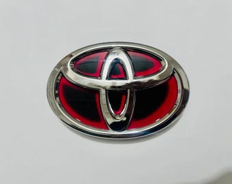 New Chrome Red Silver Toyota Emblem for 2012-2017 Camry Grille