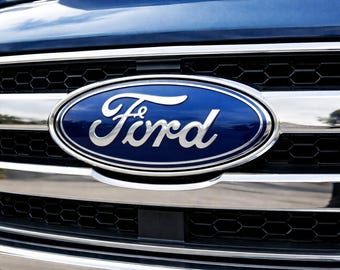 Ford 6- Inch Navy Blue Oval Emblem Badge for Grille or Tailgate Fits Ford