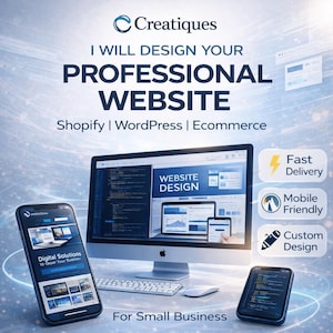 Benutzerdefiniertes Website-Design | Shopify & WordPress eKommt | Modernes Minimal UI/UX für kleine Unternehmen