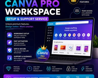 Canva Pro Team Access Setup | Canva Workspace | Fast Activation | Magic Tools