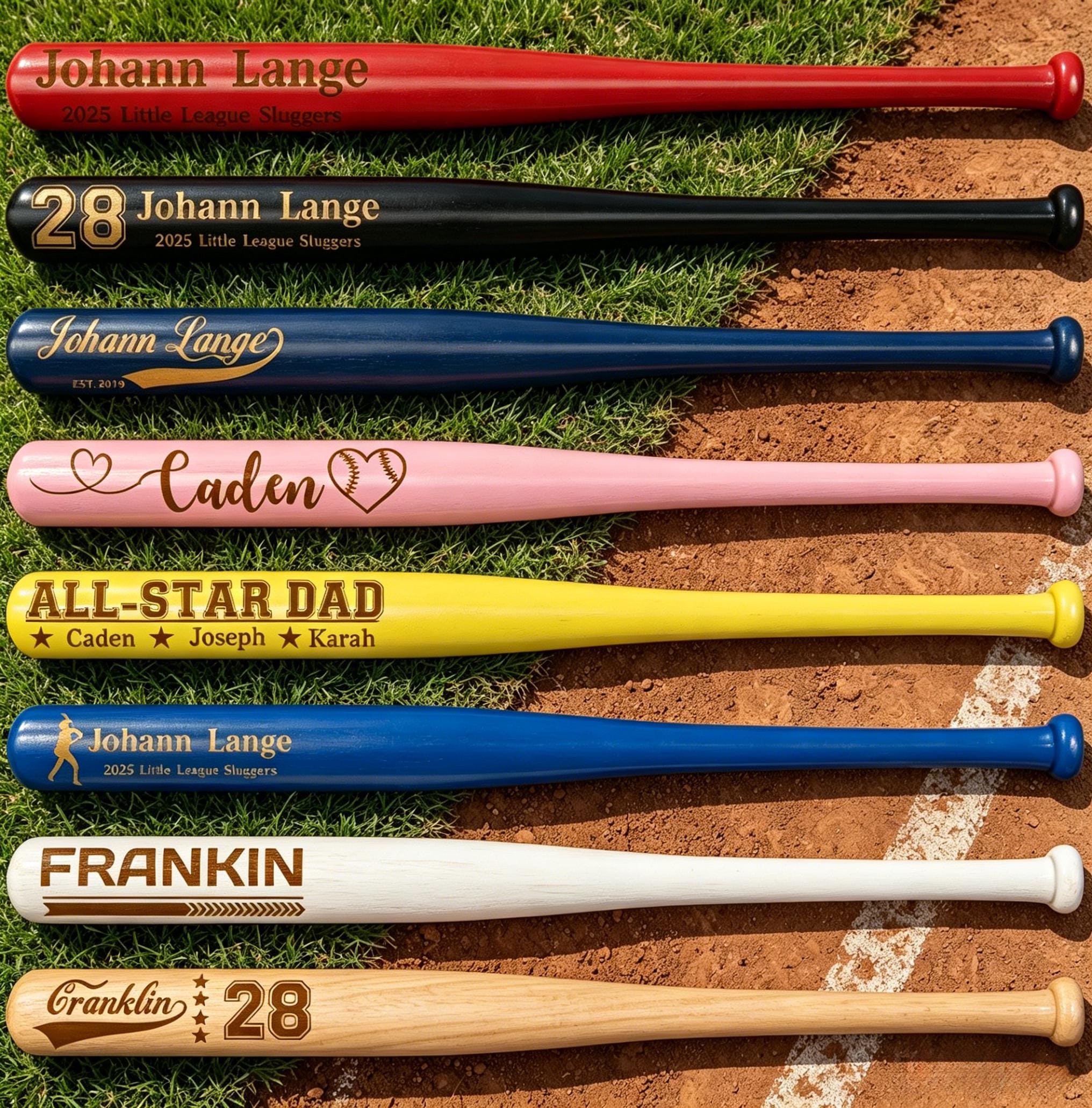 Personalized Mini Baseball Bat 18″custom Wooden Bat Engraved Name Logo ...