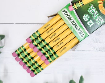 Personalized Ticonderoga #2 Pencils - Pack of 6 or 12 | Custom Pencils | Custom School Supplies | Personalized Pencils