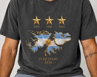 Camiseta Las Malvinas Son Argentinas / Argentina vs Inglaterra / Tributo a Maradona y Messi / Estrellas del Mundial / Fanático de Argentina