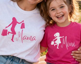 Conjuntos a juego para mamá e hija, camisetas para madre e hija, conjunto familiar.