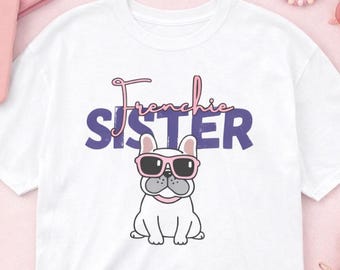Camiseta infantil personalizada con estampado de bulldog francés / Camiseta con estampado de bulldog francés, regalo para amantes de los perros